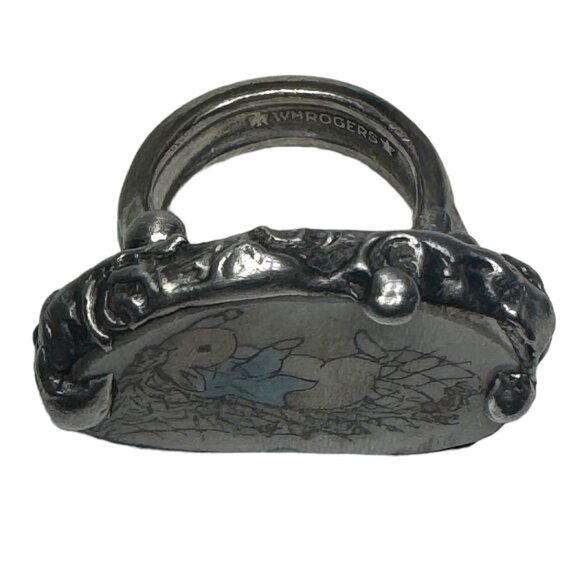 Peter Rabbit & Silverware Artisan Ring made from Broken China & Spoon Handle - Picture 12 of 15